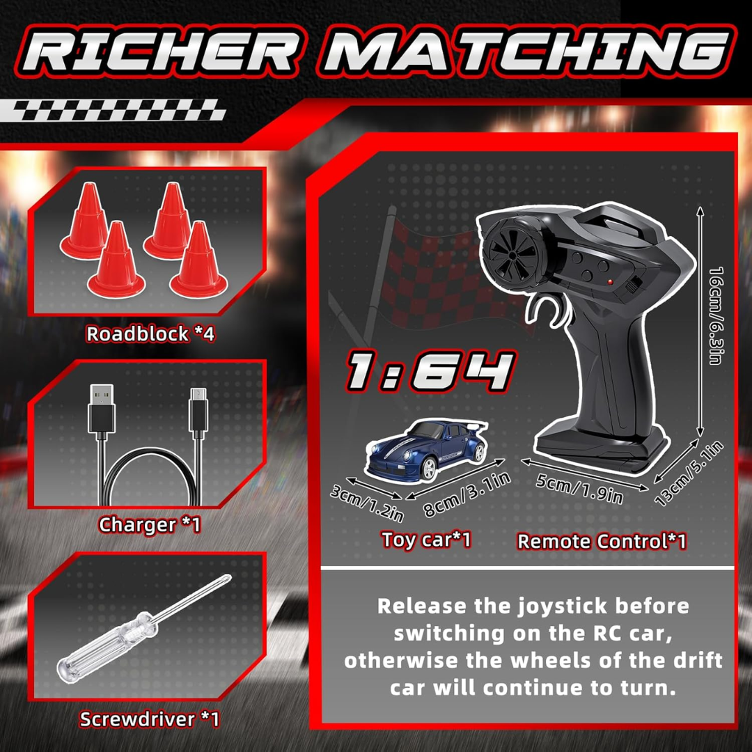 🔥Coche Radiocontrol Drift Alta Velocidad.